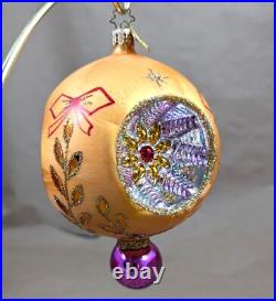 2002 Christopher Radko Ice Ball Beauty Orange 5 Glass Christmas Ornament Flawed 2002 Christopher Radko Ice Ball Beauty Orange 5 Glass Christmas Ornament Flawed