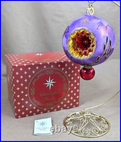 2002 Christopher Radko Ice Ball Beauty Purple & Red 5 Glass Christmas Ornament 2002 Christopher Radko Ice Ball Beauty Purple & Red 5 Glass Christmas Ornament