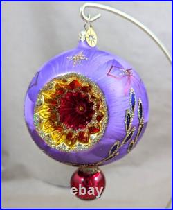 2002 Christopher Radko Ice Ball Beauty Purple & Red 5 Glass Christmas Ornament 2002 Christopher Radko Ice Ball Beauty Purple & Red 5 Glass Christmas Ornament