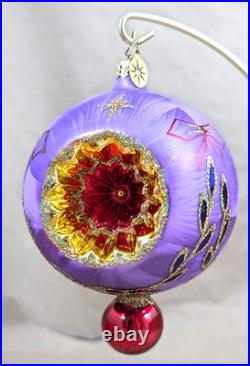 2002 Christopher Radko Ice Ball Beauty Purple & Red 5 Glass Christmas Ornament 2002 Christopher Radko Ice Ball Beauty Purple & Red 5 Glass Christmas Ornament