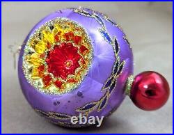 2002 Christopher Radko Ice Ball Beauty Purple & Red 5 Glass Christmas Ornament 2002 Christopher Radko Ice Ball Beauty Purple & Red 5 Glass Christmas Ornament