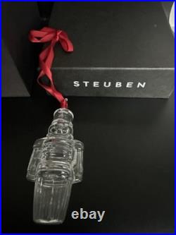 2003 Steuben Art Glass Nutcracker Christmas Ornament