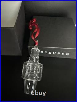 2003 Steuben Art Glass Nutcracker Christmas Ornament