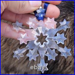 2004 Swarovski Crystal Annual Snowflake Ornament Rockefeller 631562 Austria Crys 2004 Swarovski Crystal Annual Snowflake Ornament Rockefeller 631562 Austria Crys