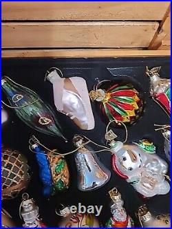 2004 Thomas Pacconi Classics 40 Glass Christmas Ornaments Crate And Paperwork