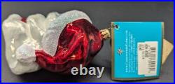 2006 Christopher Radko Meowy Message Purrfect On Heart Glass Christmas Ornament