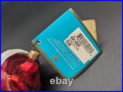 2006 Christopher Radko Meowy Message Purrfect On Heart Glass Christmas Ornament