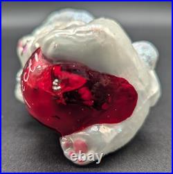 2006 Christopher Radko Meowy Message Purrfect On Heart Glass Christmas Ornament