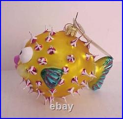 2007 Christopher Radko Puff A Kiss Blown Glass Christmas Ornament New with Tag