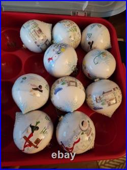 2008 Hallmark Adding The Final Touch Glass Teardrop Ornaments Set Of 10