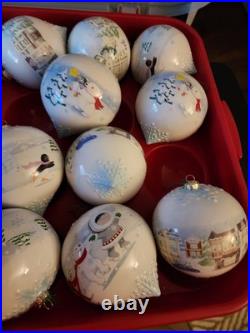 2008 Hallmark Adding The Final Touch Glass Teardrop Ornaments Set Of 10