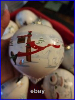 2008 Hallmark Adding The Final Touch Glass Teardrop Ornaments Set Of 10