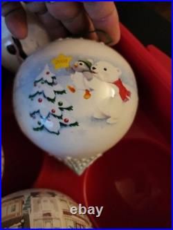 2008 Hallmark Adding The Final Touch Glass Teardrop Ornaments Set Of 10