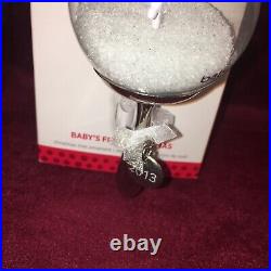 2013 Hallmark Baby's First Christmas Glass Rattle Rare Keepsake ORNAMENT