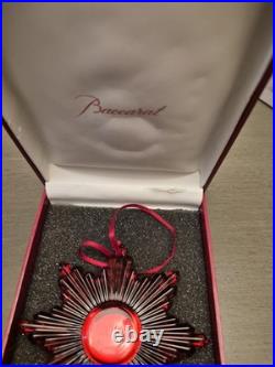 2014 Baccarat Annual Crystal Ornament In Red, Original Box, Beautiful Piece