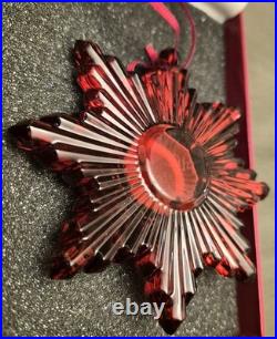 2014 Baccarat Annual Crystal Ornament In Red, Original Box, Beautiful Piece