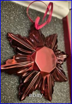 2014 Baccarat Annual Crystal Ornament In Red, Original Box, Beautiful Piece