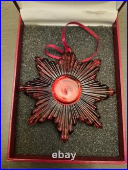 2014 Baccarat Annual Crystal Ornament In Red, Original Box, Beautiful Piece