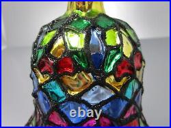 2014 Christopher Radko Tiffany Clapper Christmas Ornament Mouth Blown Glass