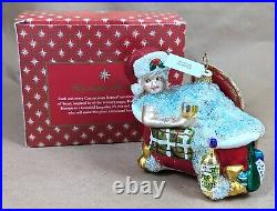 2018 Christopher Radko Time For Pampering 1019792 4.5 Glass Christmas Ornament