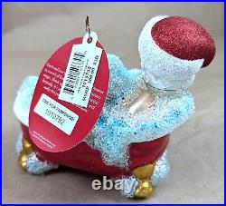 2018 Christopher Radko Time For Pampering 1019792 4.5 Glass Christmas Ornament