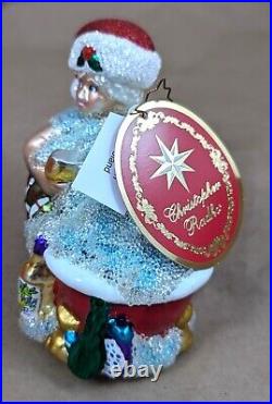 2018 Christopher Radko Time For Pampering 1019792 4.5 Glass Christmas Ornament