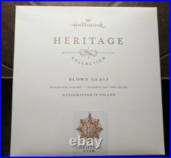 2018 Hallmark Heritage Collection Christmas Star RARE Blown Glass Ornament NEW