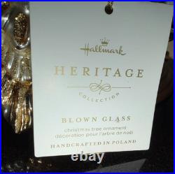 2018 Hallmark Heritage Collection Christmas Star RARE Blown Glass Ornament NEW