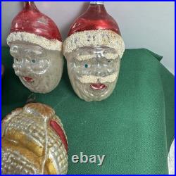 21 Vtg MCM LOT GLASS CHRISTMAS ORNAMENTS GLASS MICA GERMANY UFO