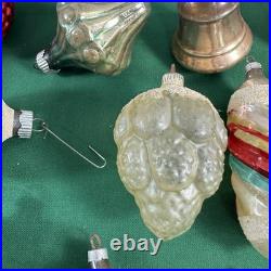 21 Vtg MCM LOT GLASS CHRISTMAS ORNAMENTS GLASS MICA GERMANY UFO 21 Vtg MCM LOT GLASS CHRISTMAS ORNAMENTS GLASS MICA GERMANY UFO