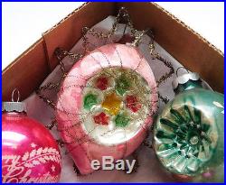 210 Vtg Christmas Tree Ornament Lot Glass Indent Bell Bird Antique Figural Bump