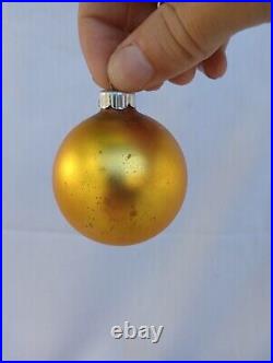 24 Vintage Small & Large YellowithGold Shiny Bright Mercury Glass Ornaments