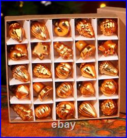 25 Piece Amber Christmas Tree Ornaments Glass, Christmas Tree Decorations Item