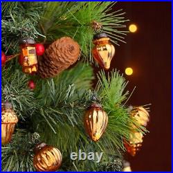 25 Piece Amber Christmas Tree Ornaments Glass, Christmas Tree Decorations Item