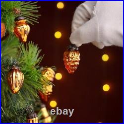 25 Piece Amber Christmas Tree Ornaments Glass, Christmas Tree Decorations Item