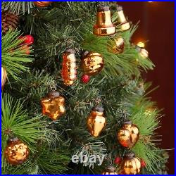 25 Piece Amber Christmas Tree Ornaments Glass, Christmas Tree Decorations Item