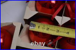 29 Shiny Brite Red Large 3 Glass Christmas Tree Ornaments Original Vintage