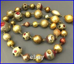 3' 6 Large Bead Indented DOTS Antique Glass Christmas Tree GARLAND Many 1 +