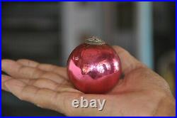3 Pc Vintage Different Red Glass Original Kugel/Christmas Ornament, Germany