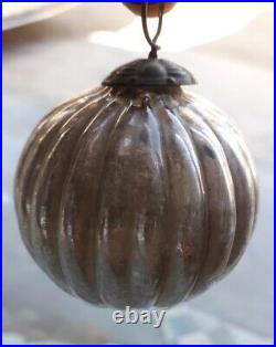 3 Pcs Vintage Original Shiny Brite Glass Christmas Ornament Ball Bell Teardrop