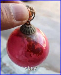 3 Pcs Vintage Original Shiny Brite Glass Christmas Ornament Ball Bell Teardrop