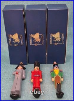 3 RARE Poland Komozja Family Soldiers Glass Soldier Ornaments 7 Tall
