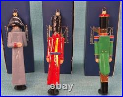 3 RARE Poland Komozja Family Soldiers Glass Soldier Ornaments 7 Tall