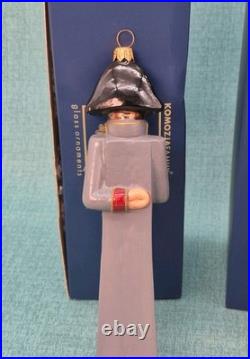 3 RARE Poland Komozja Family Soldiers Glass Soldier Ornaments 7 Tall