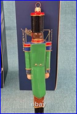 3 RARE Poland Komozja Family Soldiers Glass Soldier Ornaments 7 Tall