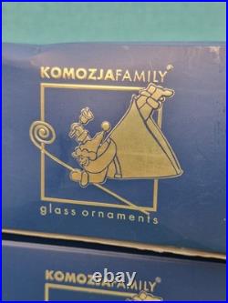 3 RARE Poland Komozja Family Soldiers Glass Soldier Ornaments 7 Tall