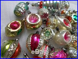 30 Antique OLD Vintage USSR Russian Glass Christmas Ornaments Xmas Decorations