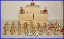 30 Huge Collection Resl Lenz German Diorama Glass Foil Christmas Ornaments withBox