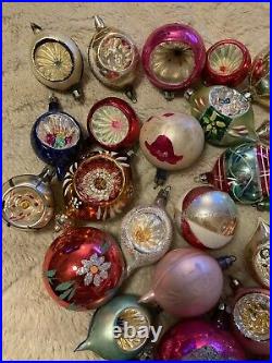 35 Beautiful Vintage Christmas Ornaments Indents USA, W Germany, Poland Etc