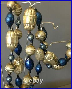 4'- 7 Handsome Unique LARGE Bead Antique Glass Christmas Tree GARLAND Many 2
